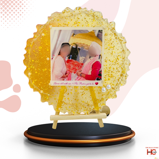 Personalized Zig Zag Resin Frame with Light